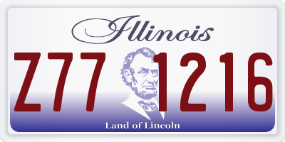 IL license plate Z771216