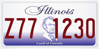 IL license plate Z771230