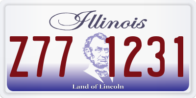 IL license plate Z771231