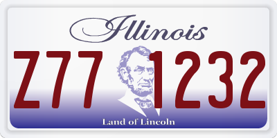 IL license plate Z771232
