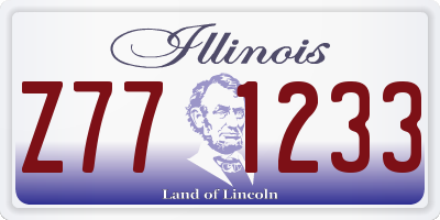 IL license plate Z771233
