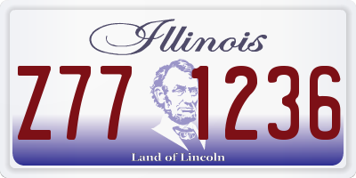 IL license plate Z771236