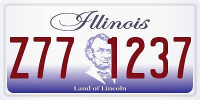 IL license plate Z771237
