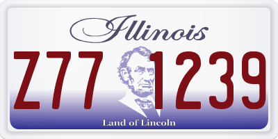 IL license plate Z771239