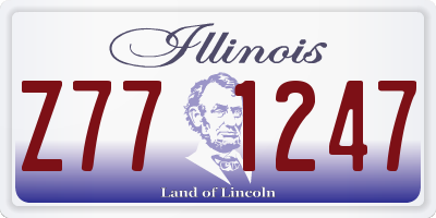 IL license plate Z771247