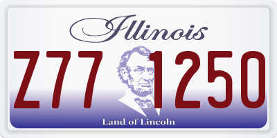 IL license plate Z771250