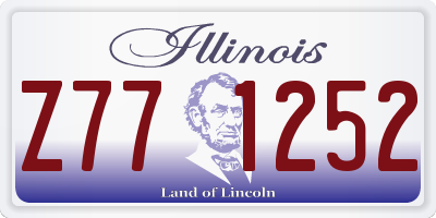 IL license plate Z771252