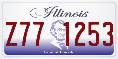 IL license plate Z771253