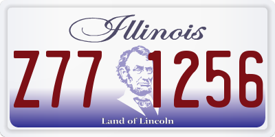 IL license plate Z771256