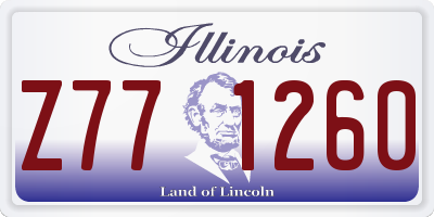 IL license plate Z771260