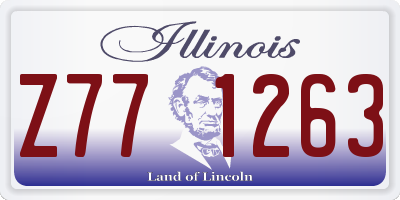 IL license plate Z771263
