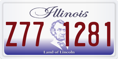 IL license plate Z771281