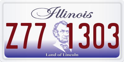IL license plate Z771303