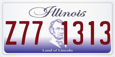IL license plate Z771313