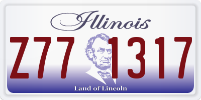 IL license plate Z771317