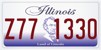 IL license plate Z771330