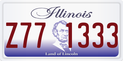 IL license plate Z771333