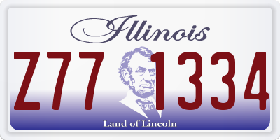IL license plate Z771334