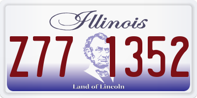 IL license plate Z771352
