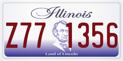 IL license plate Z771356