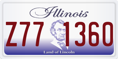 IL license plate Z771360
