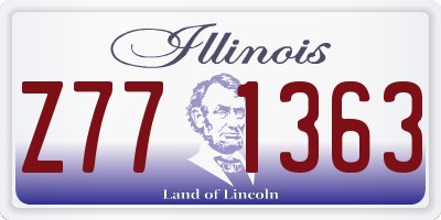 IL license plate Z771363