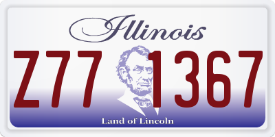 IL license plate Z771367