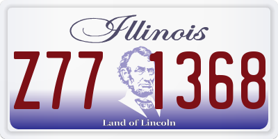 IL license plate Z771368