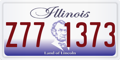 IL license plate Z771373