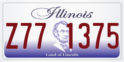 IL license plate Z771375