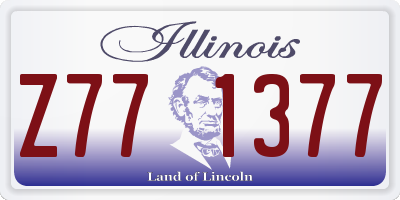IL license plate Z771377