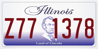 IL license plate Z771378