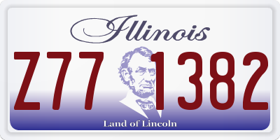 IL license plate Z771382