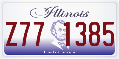IL license plate Z771385
