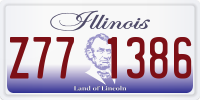 IL license plate Z771386
