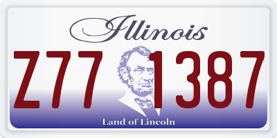 IL license plate Z771387