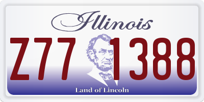 IL license plate Z771388