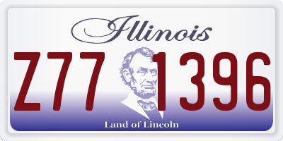 IL license plate Z771396