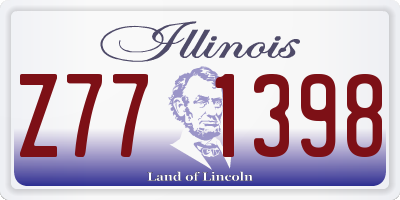 IL license plate Z771398