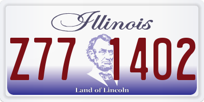 IL license plate Z771402