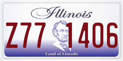 IL license plate Z771406