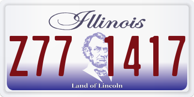 IL license plate Z771417