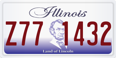 IL license plate Z771432