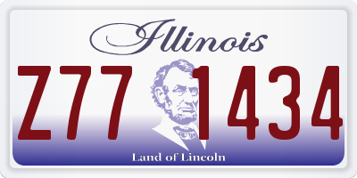 IL license plate Z771434