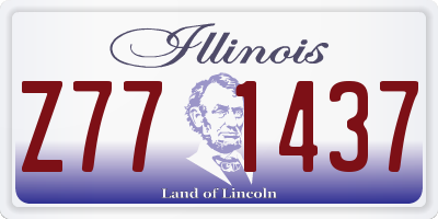 IL license plate Z771437