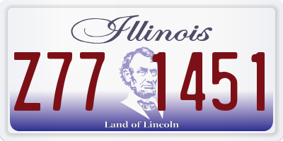 IL license plate Z771451