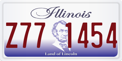 IL license plate Z771454