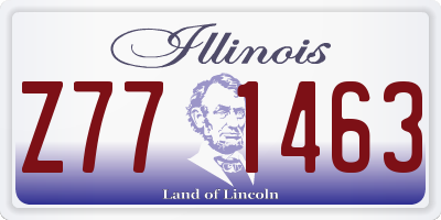 IL license plate Z771463