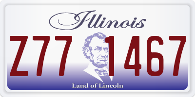 IL license plate Z771467
