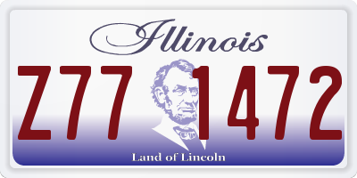 IL license plate Z771472